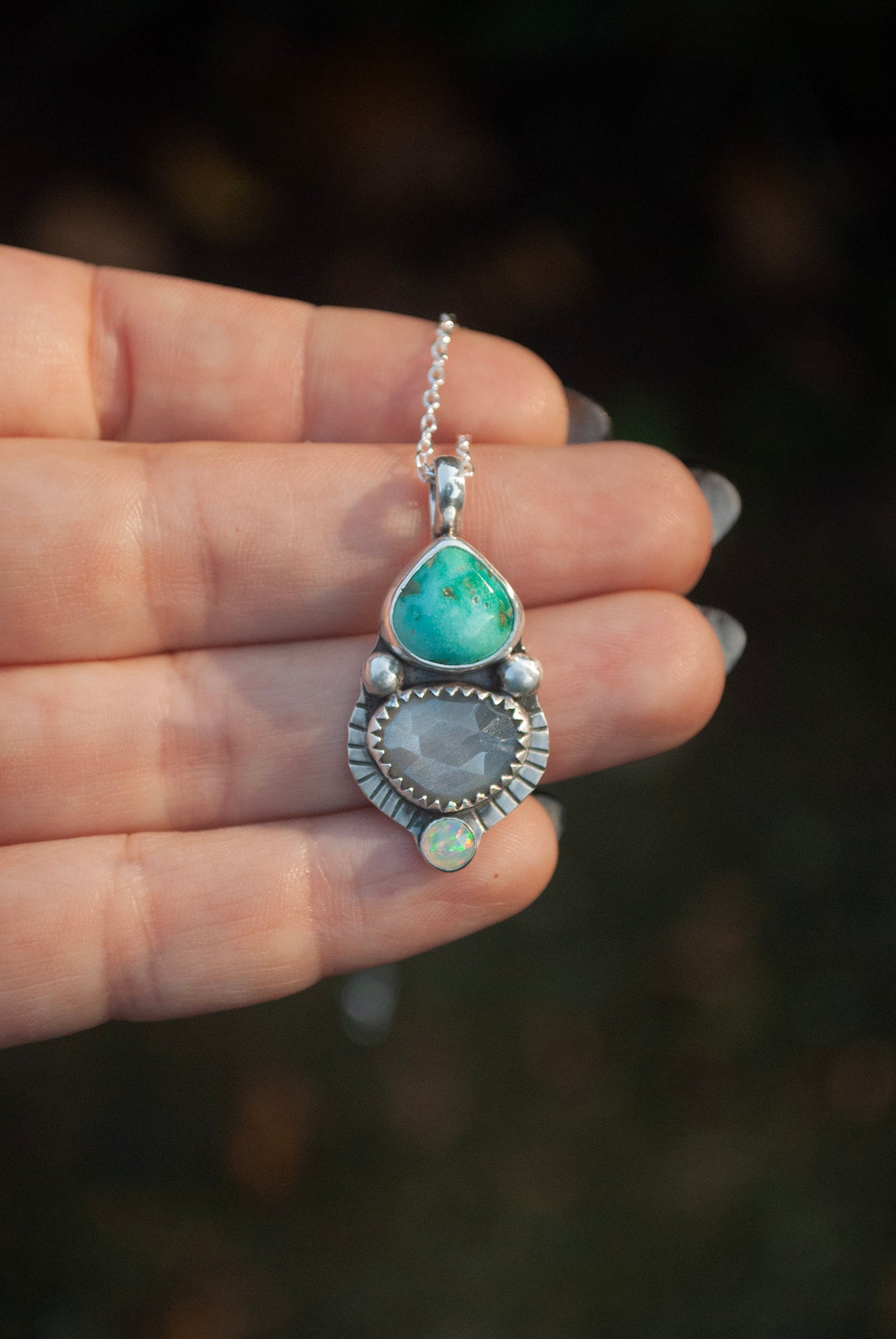 Emerald Valley & Moonstone Necklace