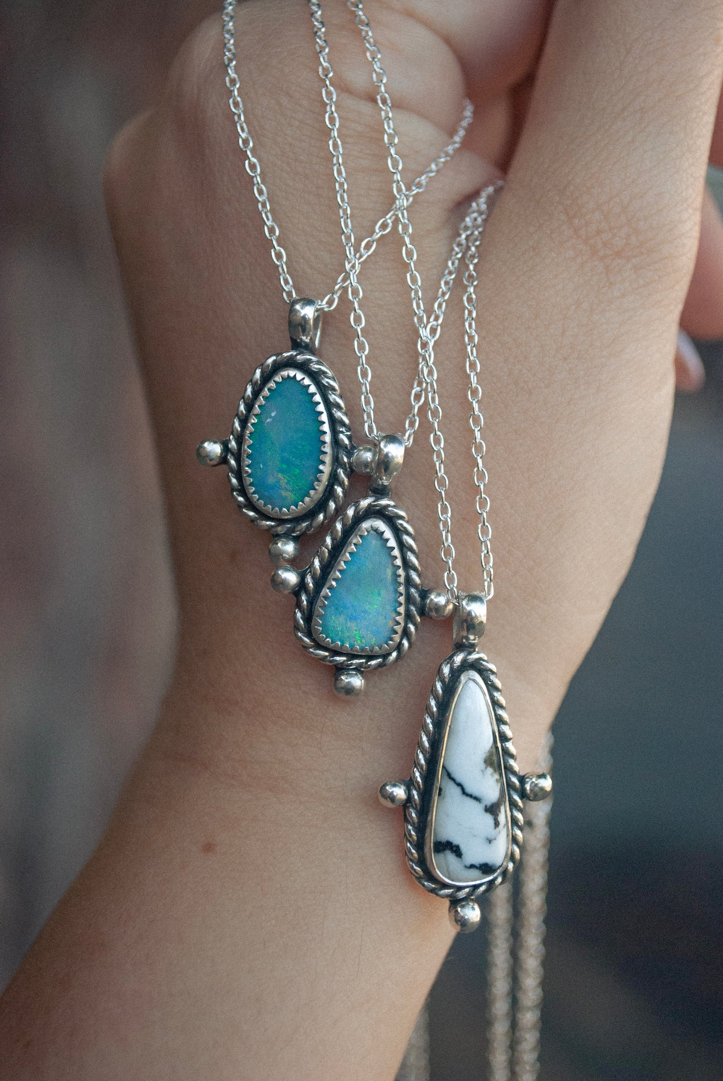 Compass Necklace - Australian Opal