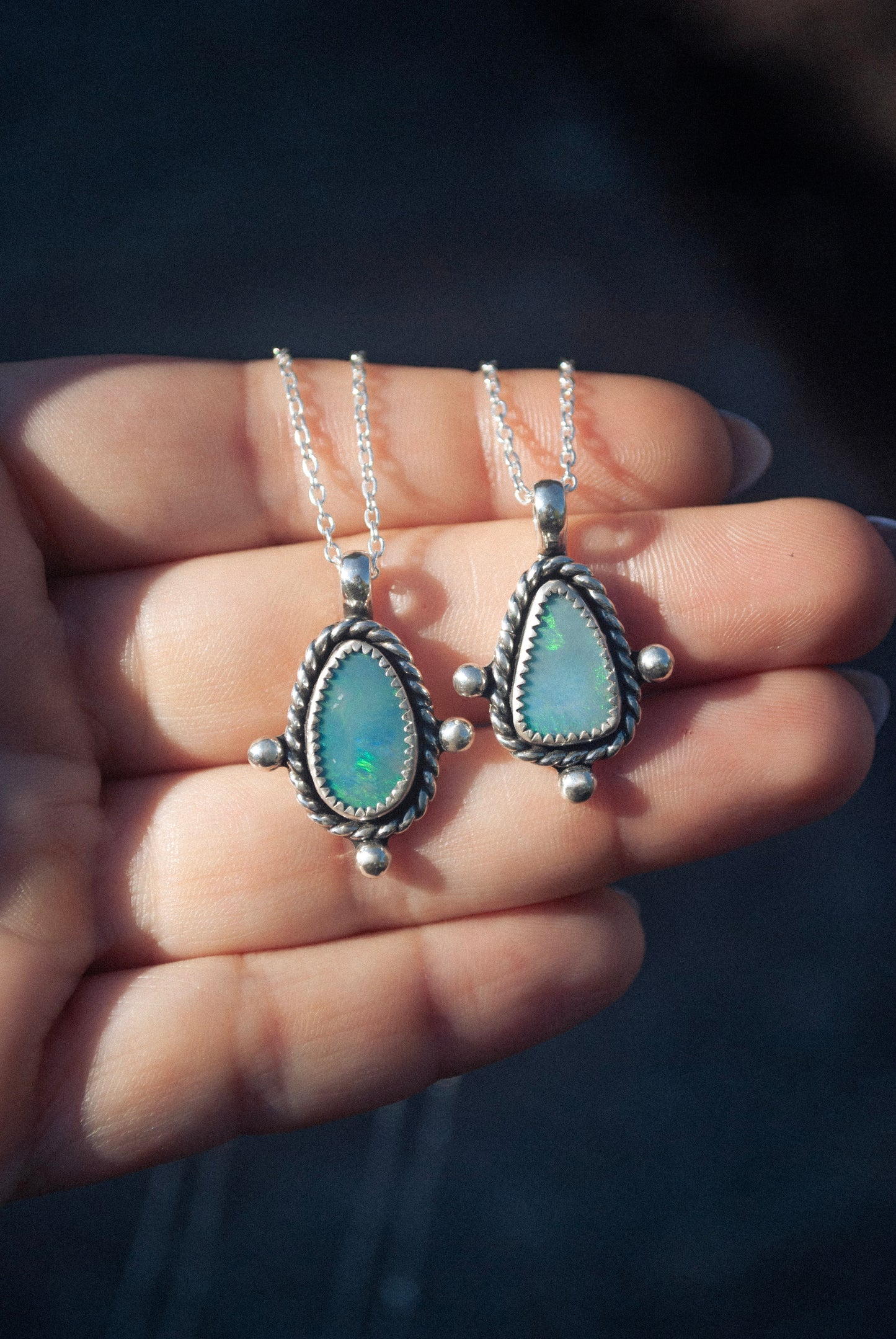 Compass Necklace - Australian Opal