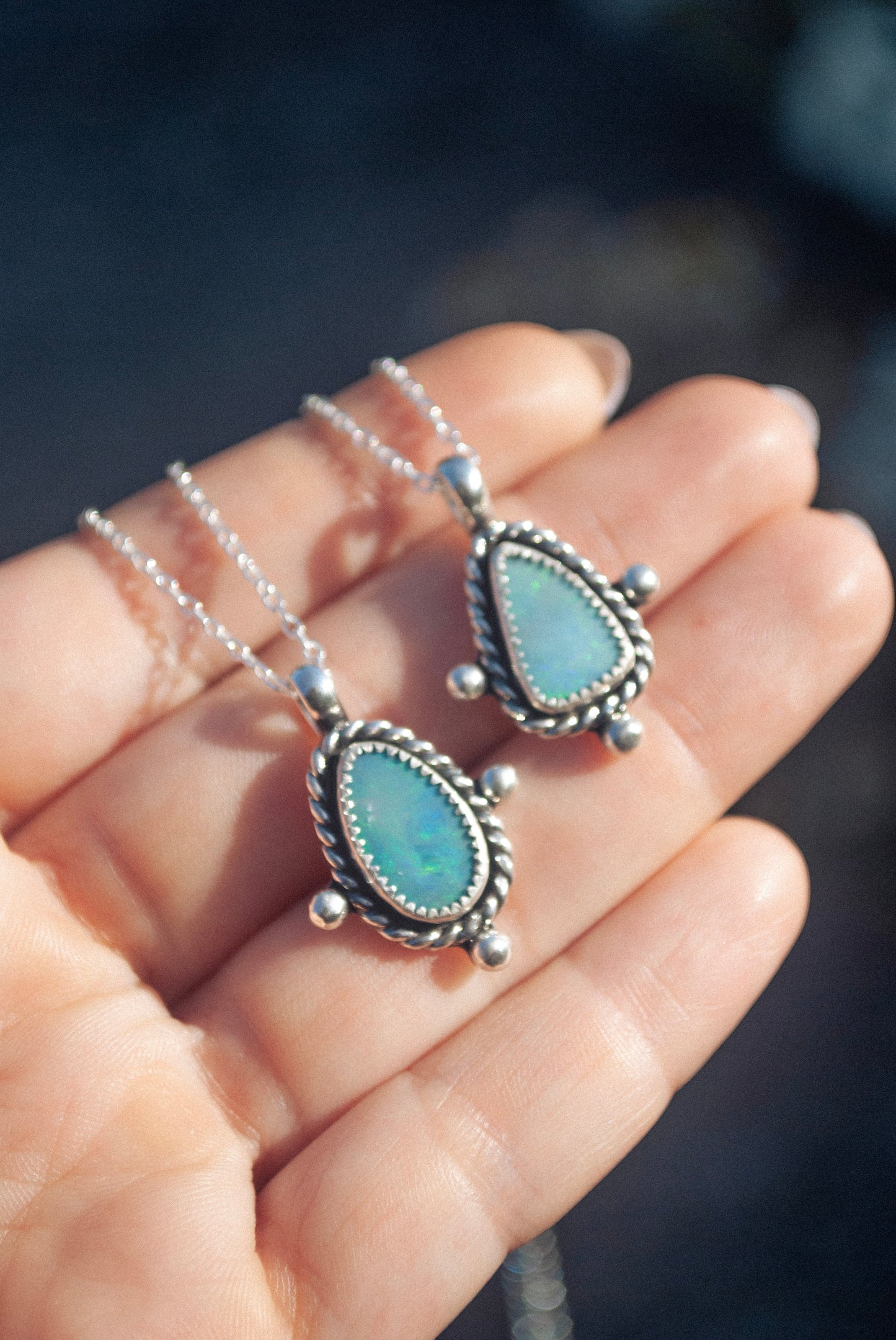 Compass Necklace - Australian Opal