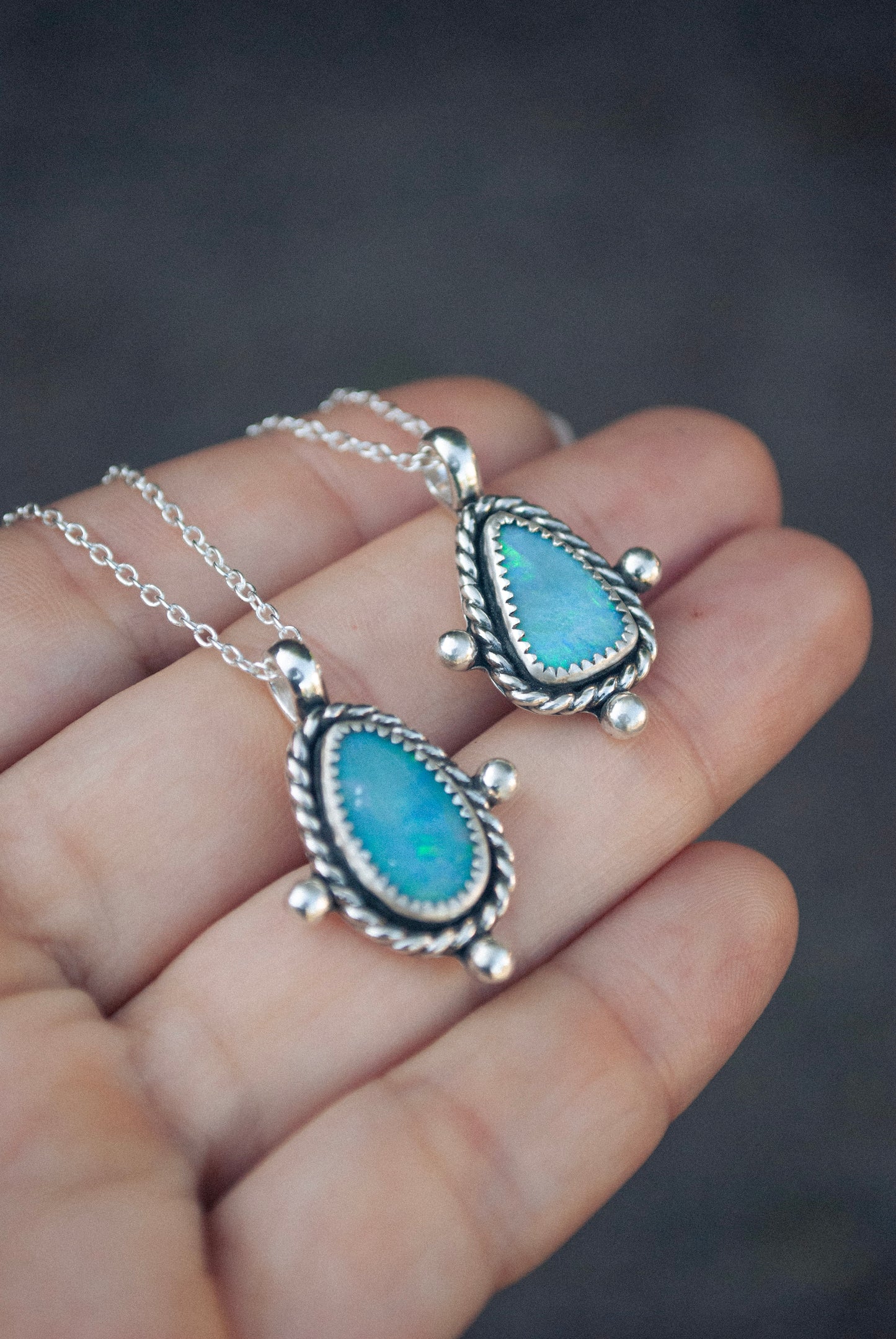Compass Necklace - Australian Opal