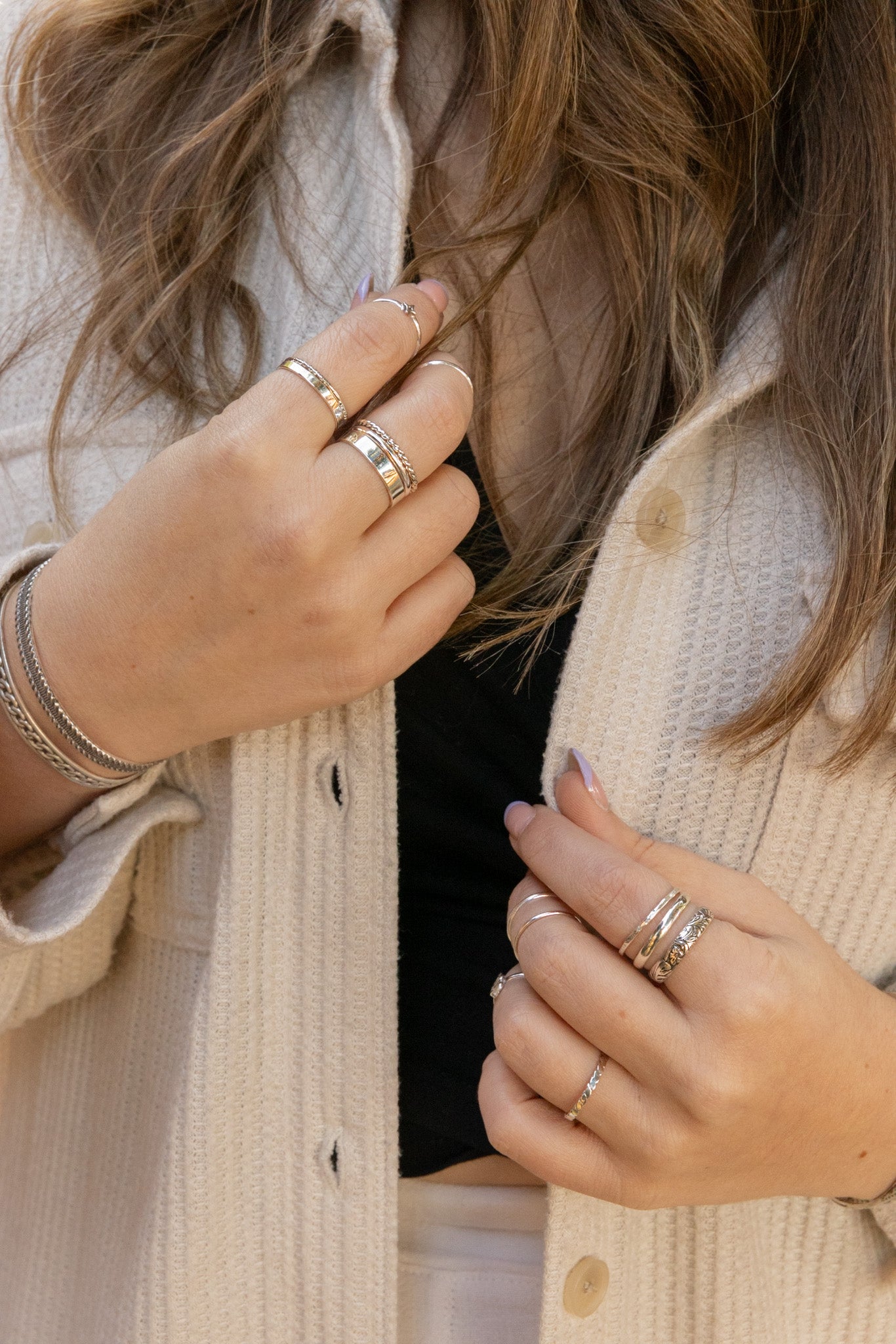 Dainty Sterling Stackers
