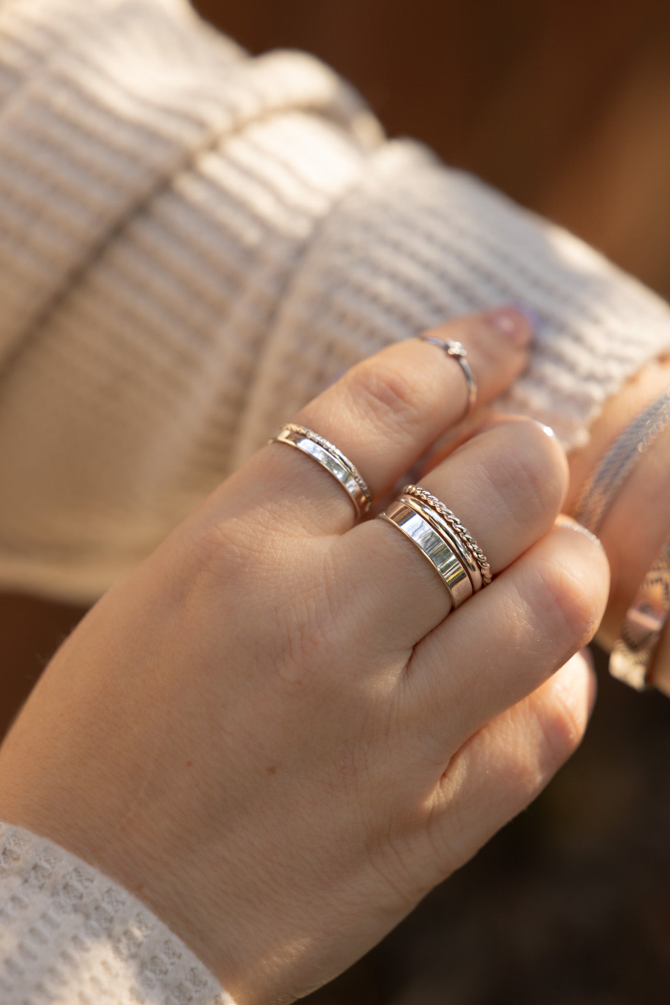 Dainty Sterling Stackers