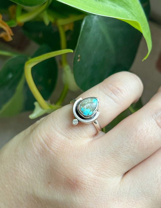 Royston Turquoise Deco Ring - Size 6