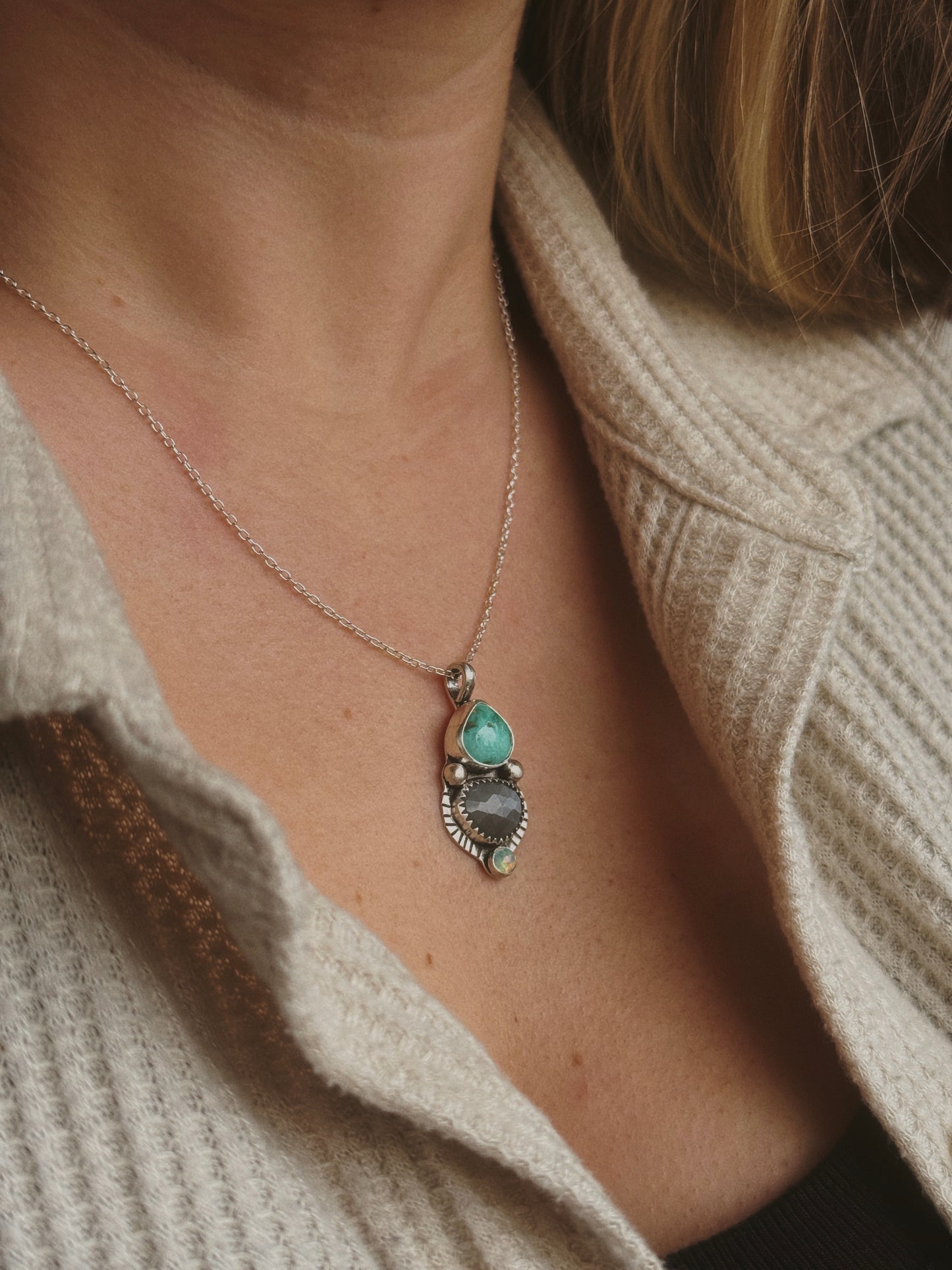 Emerald Valley & Moonstone Necklace