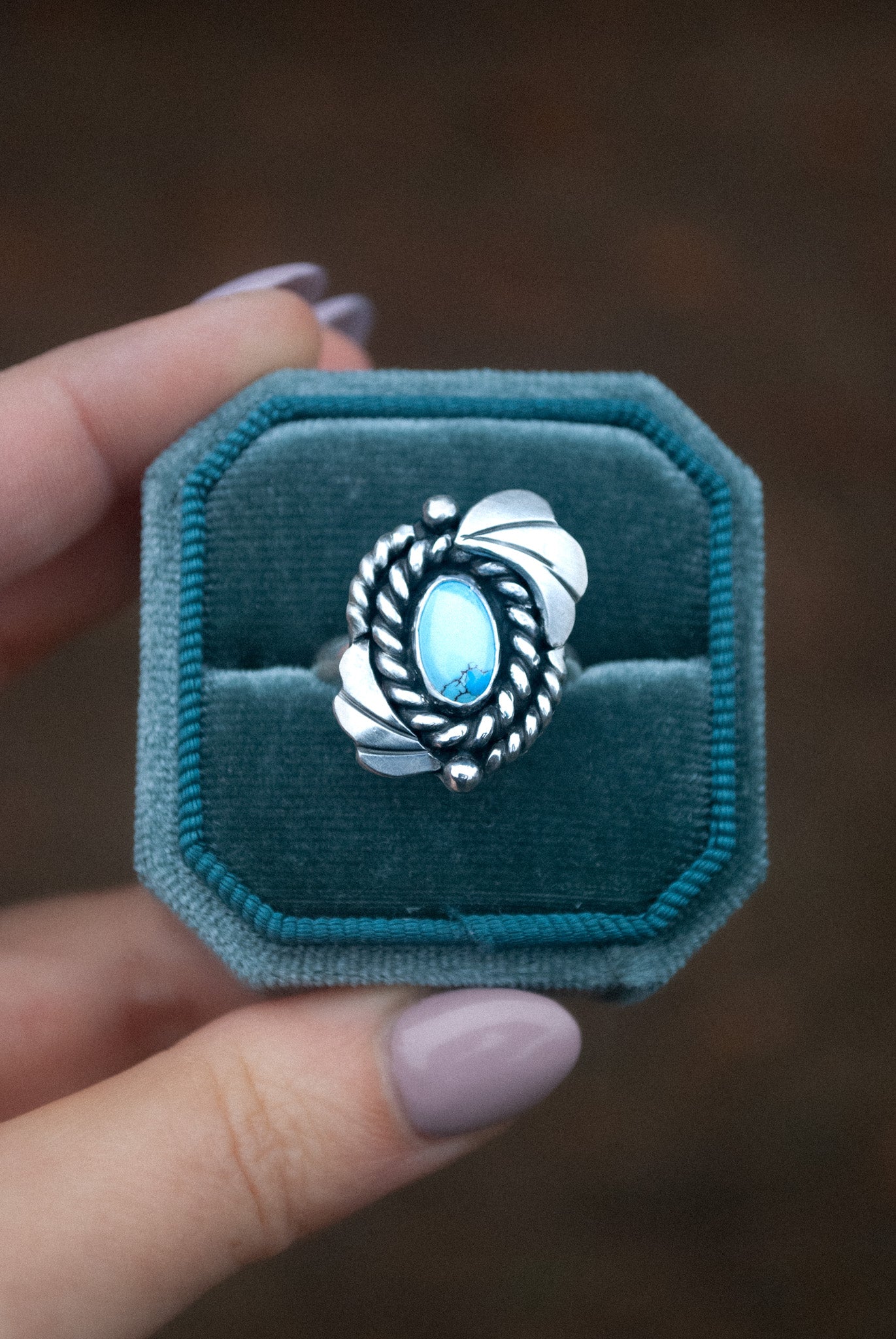 Leaf & Plume Ring - Size 8