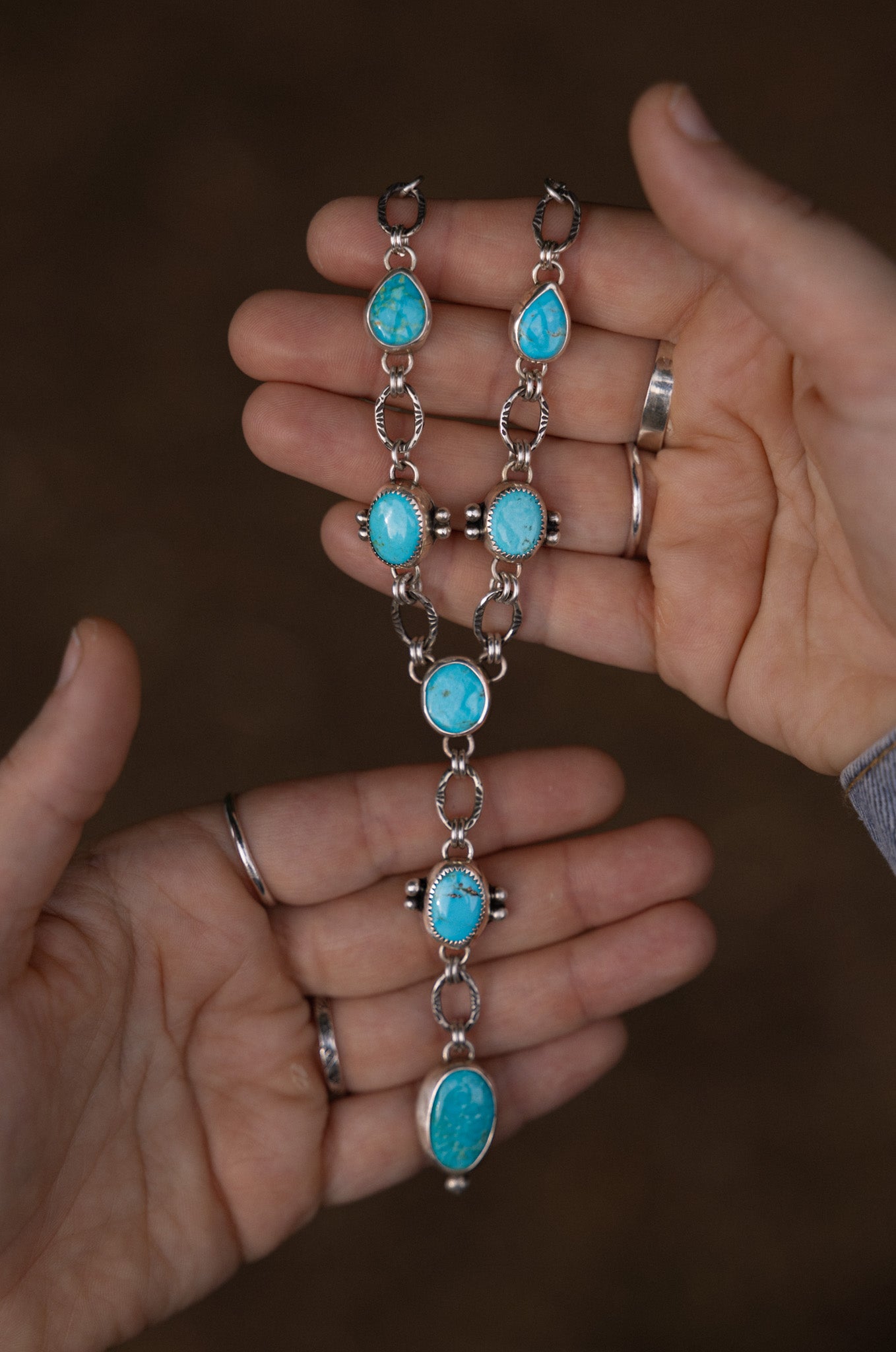 Turquoise Drop Statement Necklace