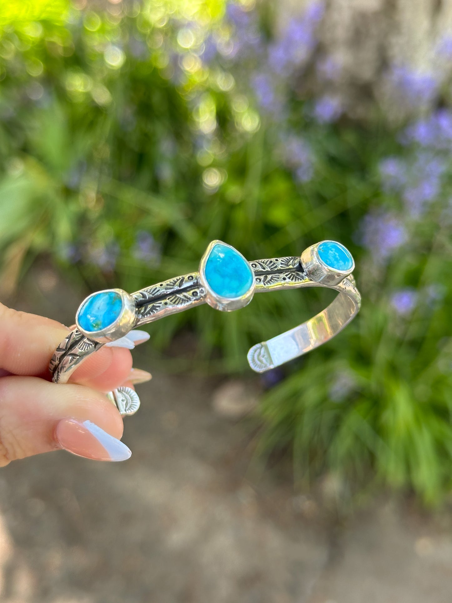 Blue Bird Turquoise Cuff