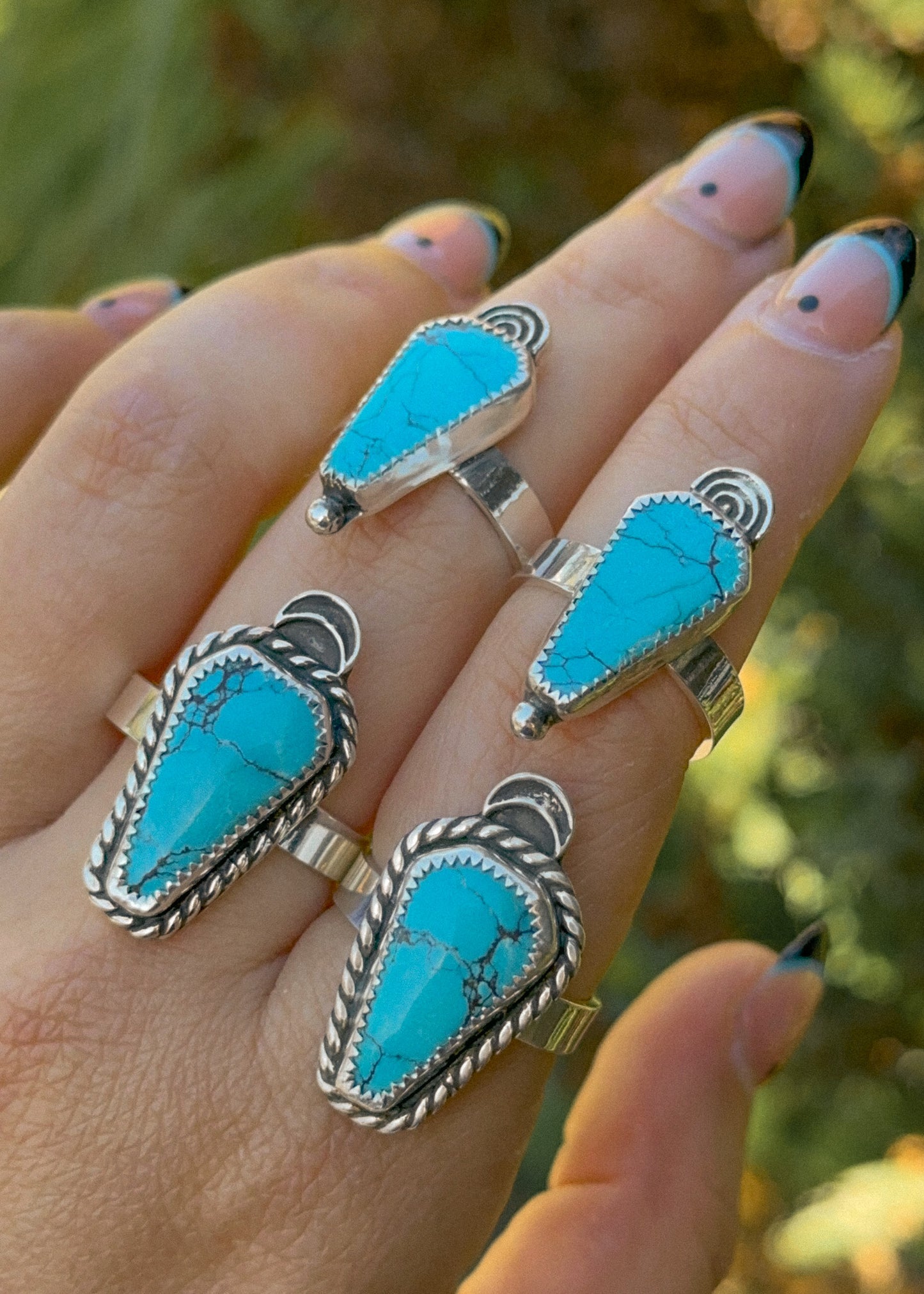 Turquoise Coffin Ring Size 8