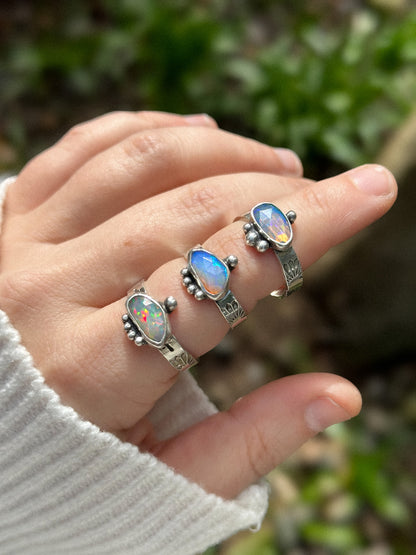 Cosmic Opal Ring - Size 7.5