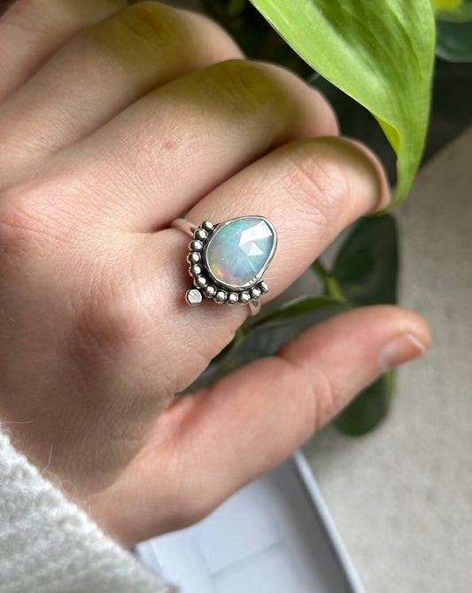 Opal Deco Ring - Size 8.5