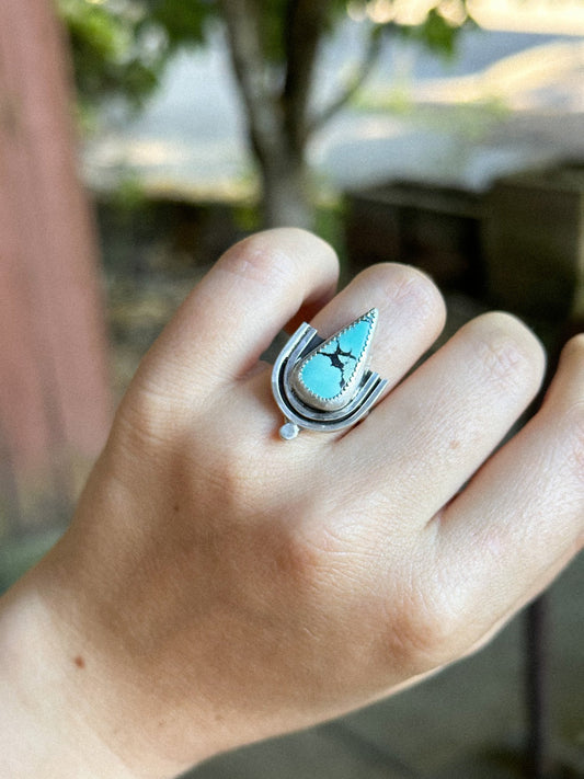Turquoise Statement Ring - Size 6