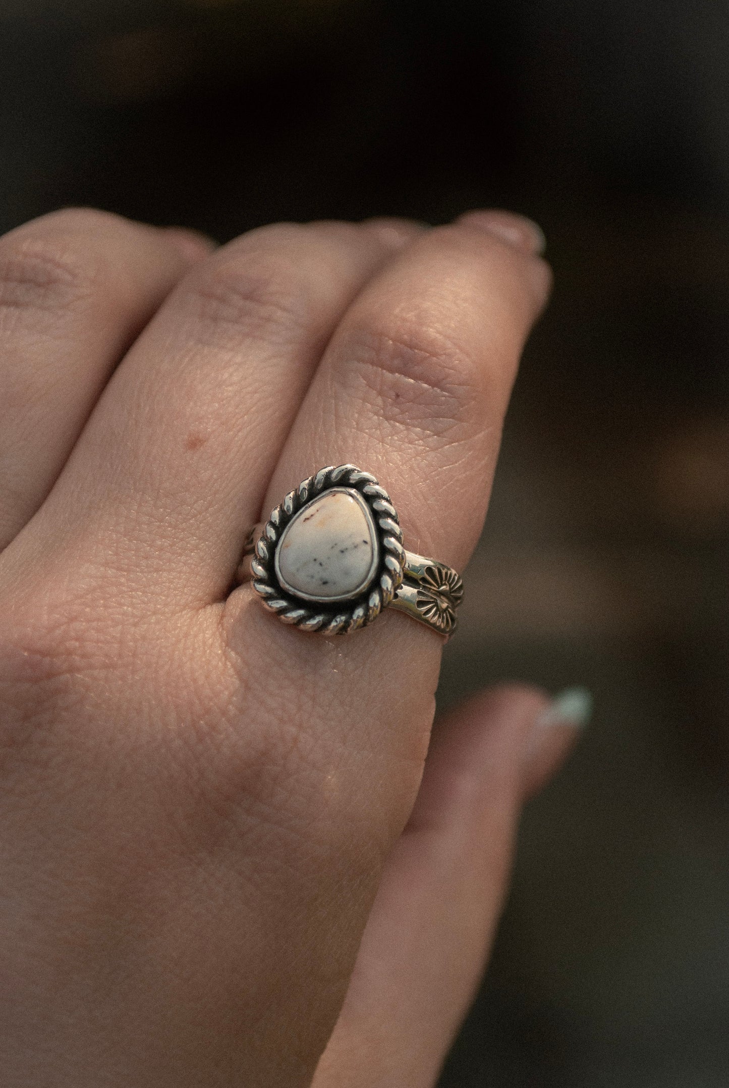 The Sweetwater Ring - White Buffalo Size 7.5