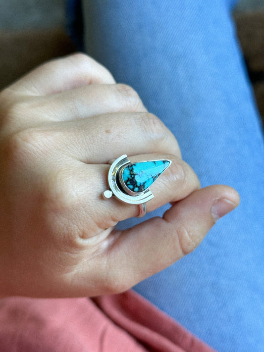 Turquoise Statement Ring - Size 10