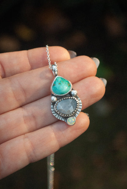 Emerald Valley & Moonstone Necklace