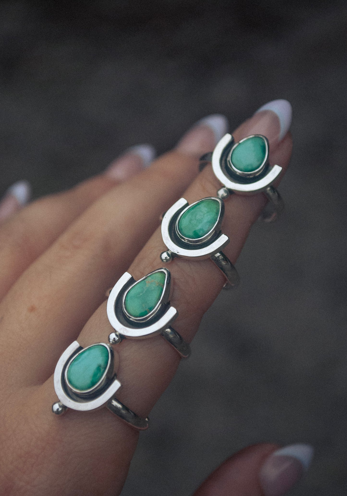 Deco Ring - Emerald Valley Turquoise (Size 7.5)