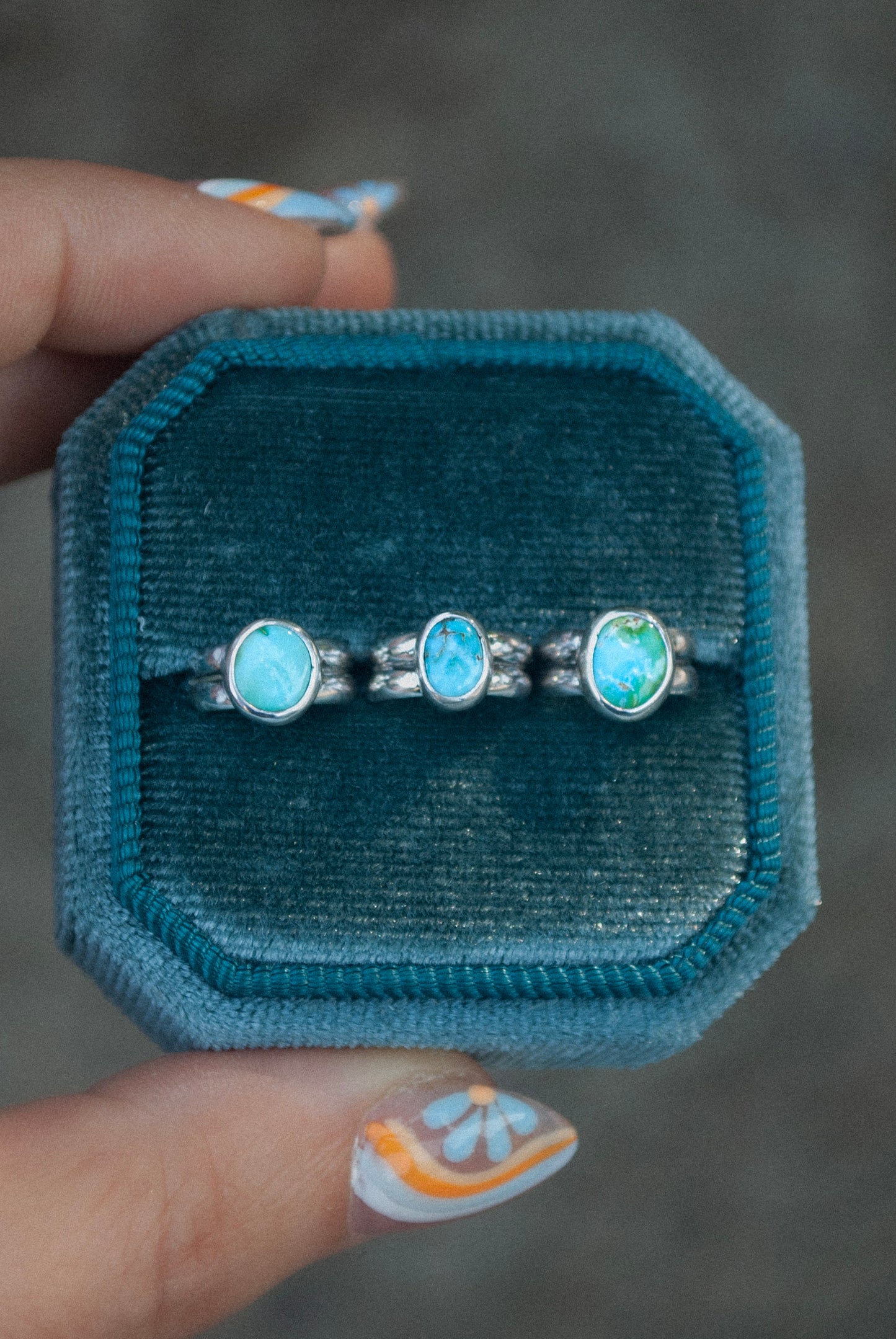 Lil Stone Ear Cuffs - (Blue) Sonoran Turquoise