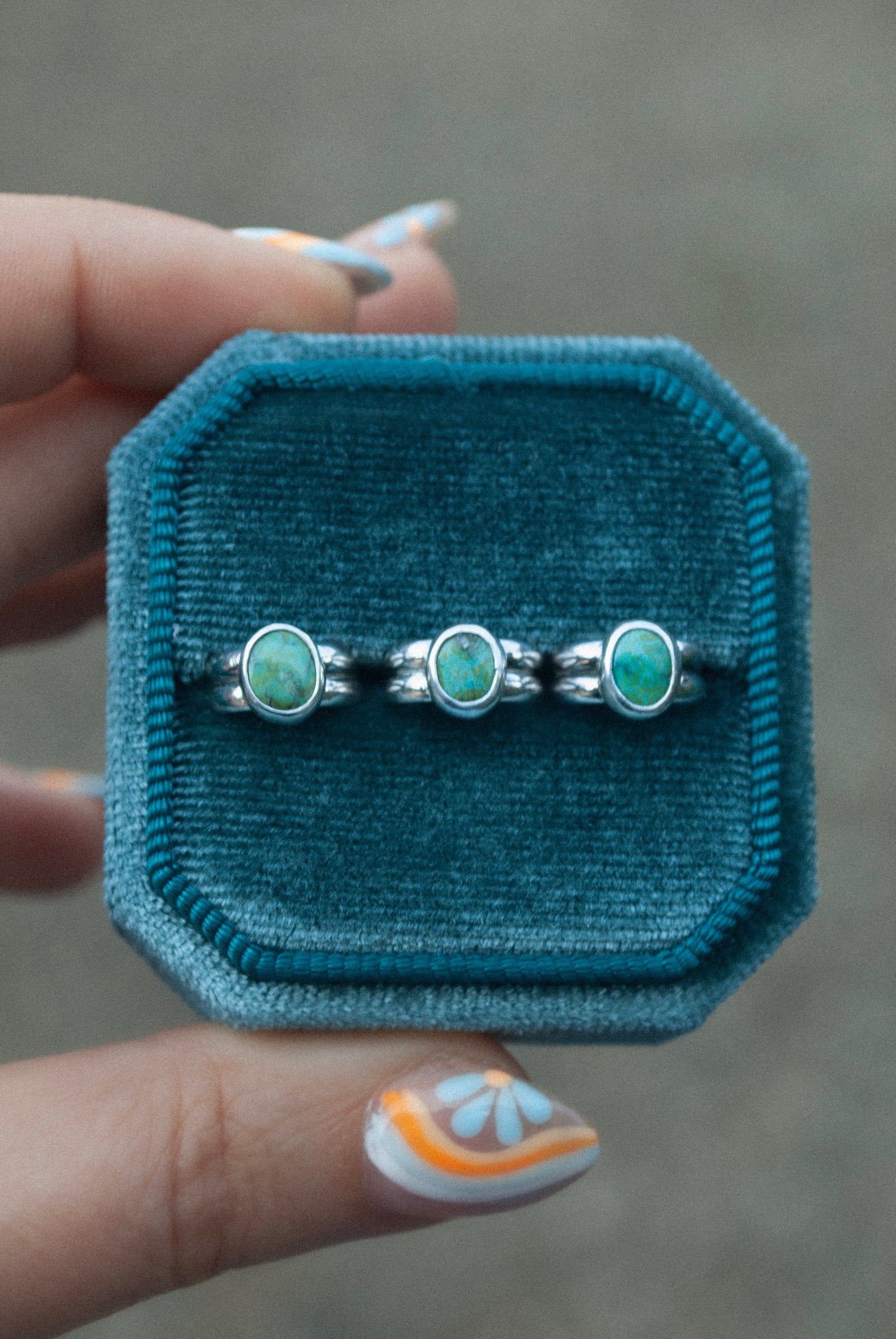 Lil Stone Ear Cuffs - (Green) Sonoran Turquoise