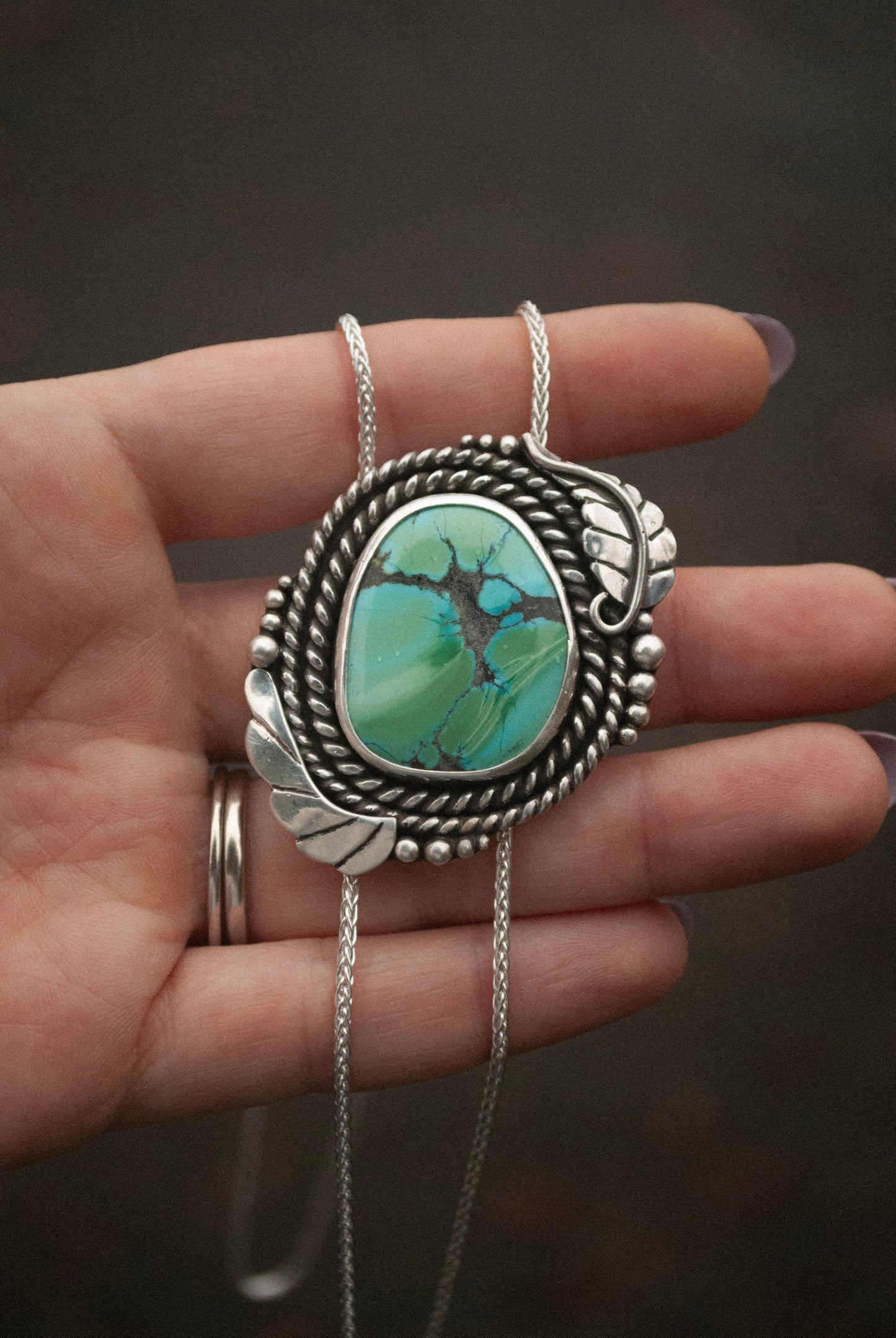 Hubei Turquoise Silver Bolo