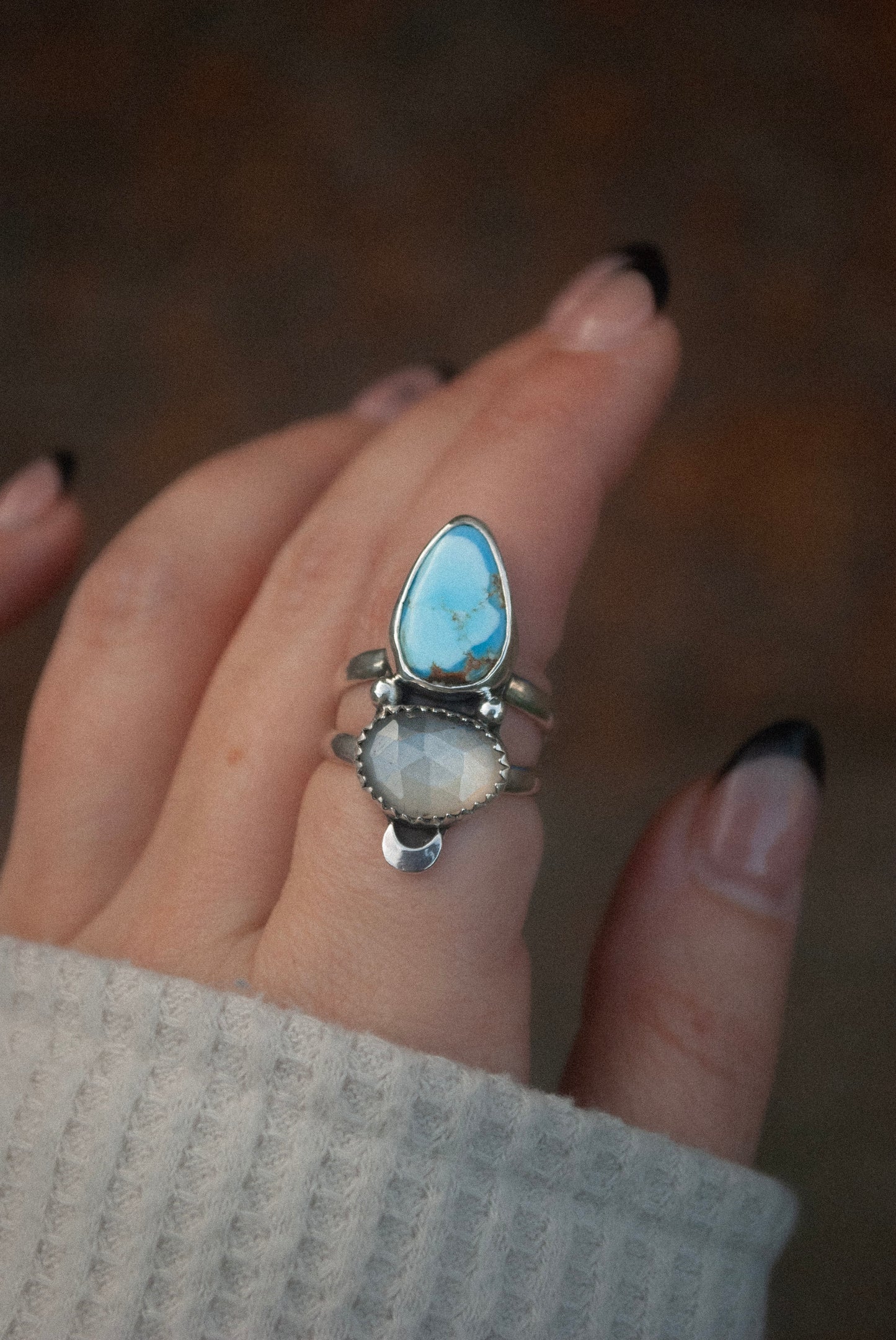 Golden Hills & Gray Moonstone - Size 6.5