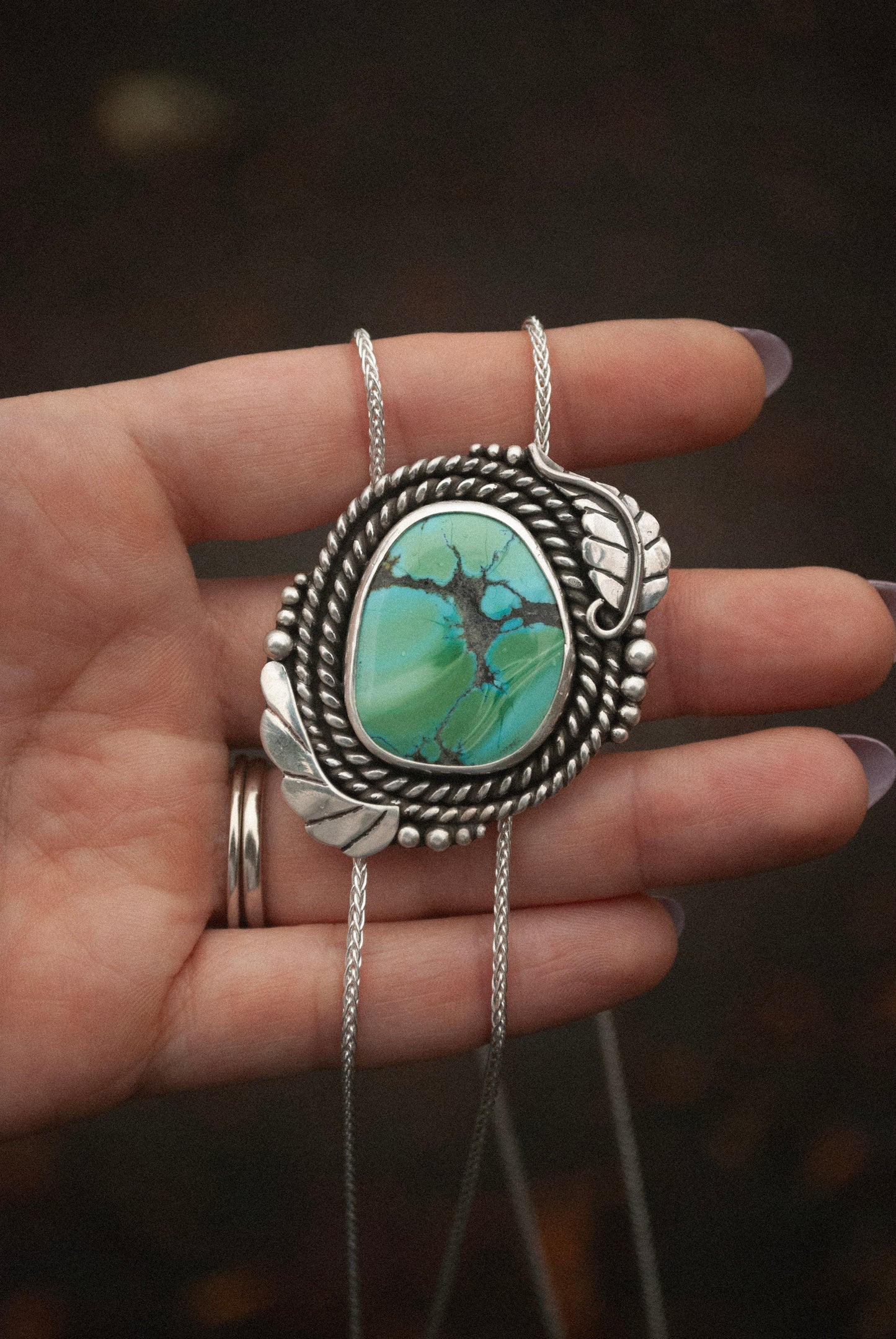 Hubei Turquoise Silver Bolo