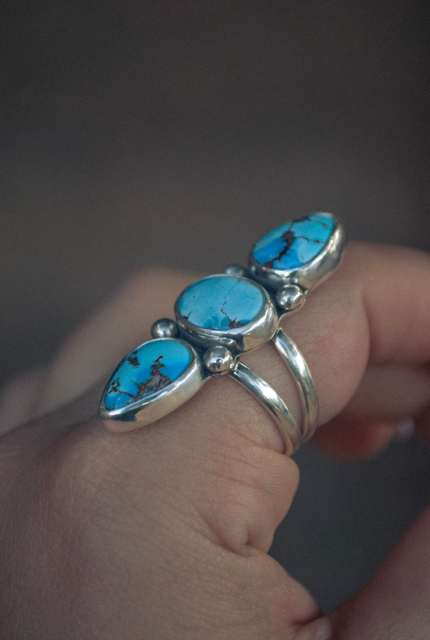 Golden Hills Triple Stone Ring (Size 8)