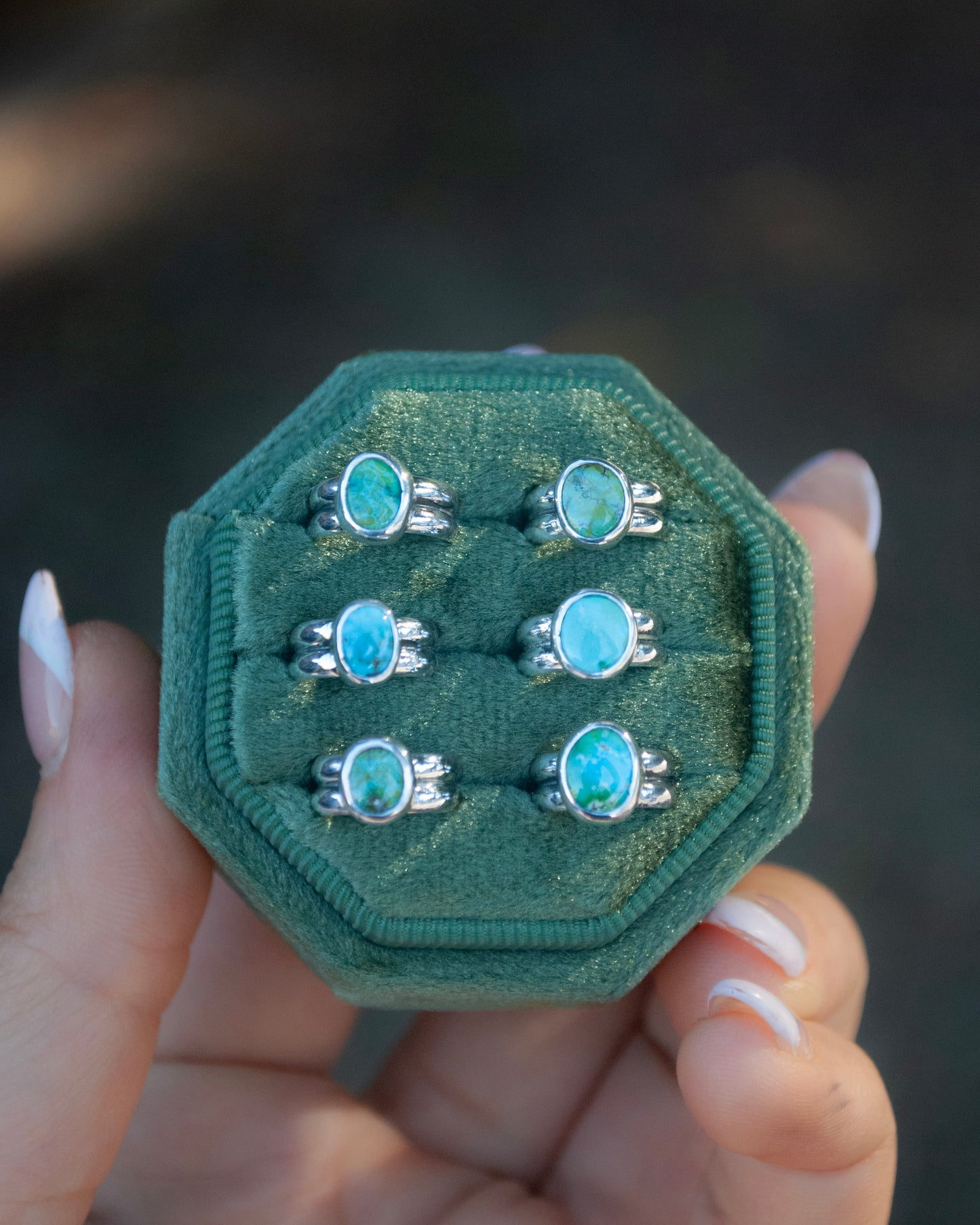 Lil Stone Ear Cuffs - (Green) Sonoran Turquoise