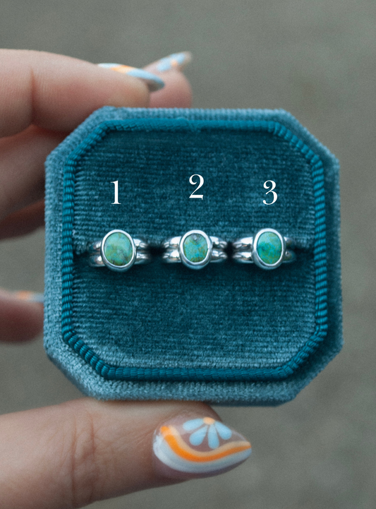 Lil Stone Ear Cuffs - (Green) Sonoran Turquoise