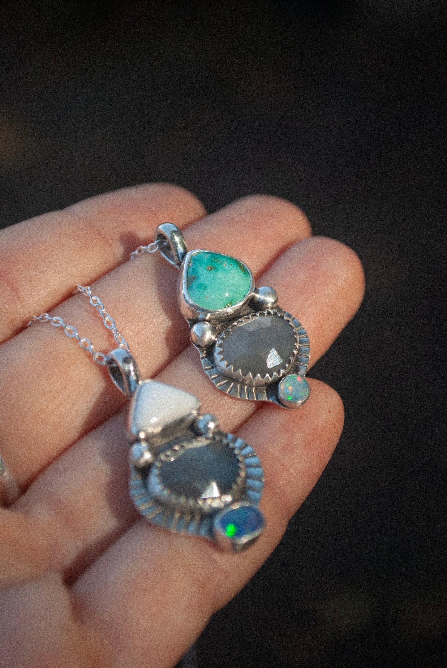 White Buffalo & Moonstone Necklace