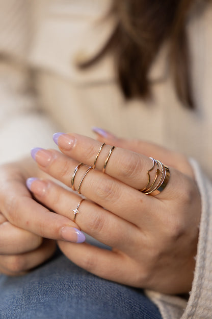 Midi Ring Stack - 14k Gold-Fill