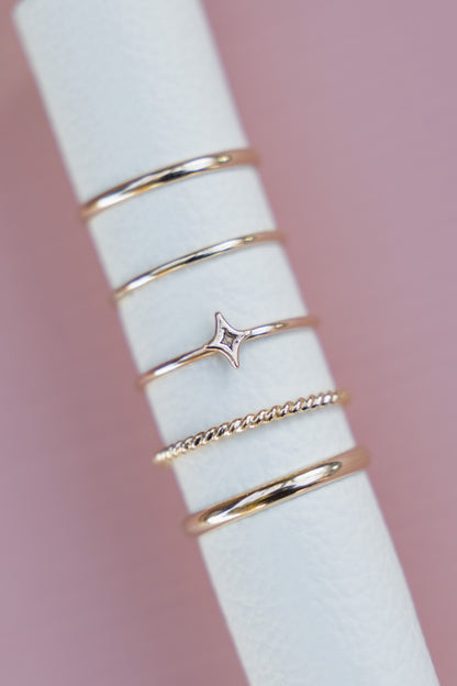 Midi Ring Stack - 14k Gold-Fill