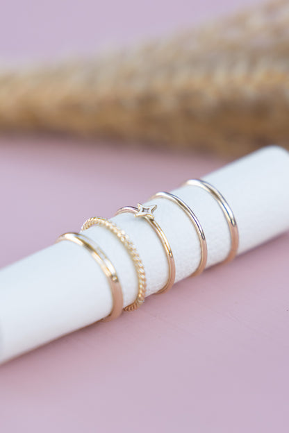 Midi Ring Stack - 14k Gold-Fill