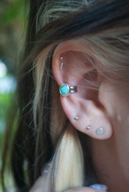 Lil Stone Ear Cuffs - (Green) Sonoran Turquoise