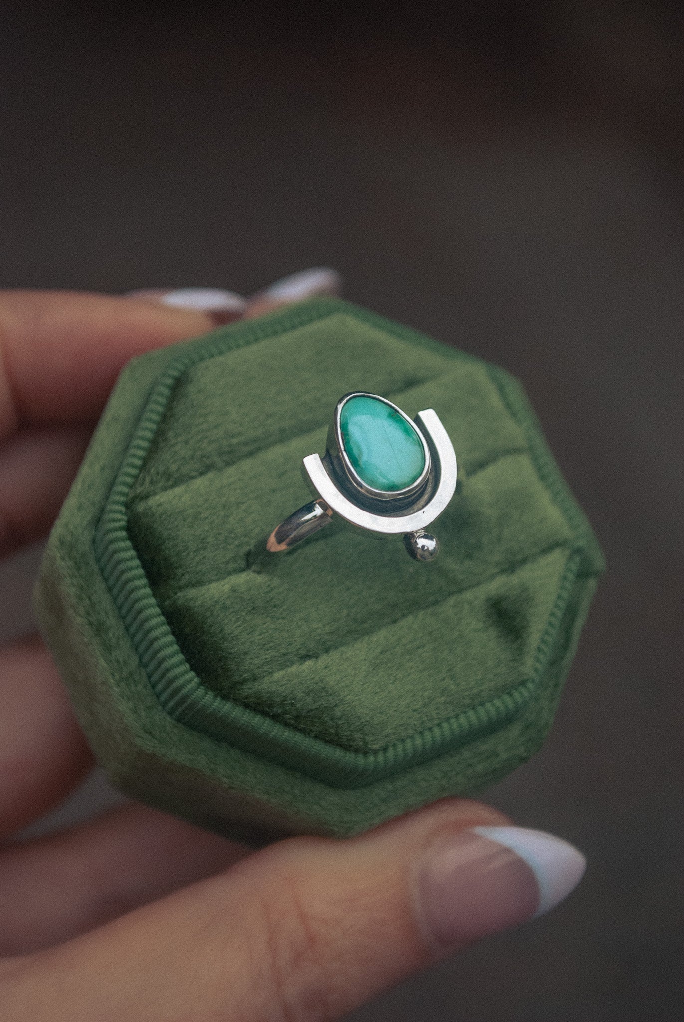 Deco Ring - Emerald Valley Turquoise (Size 9.5)