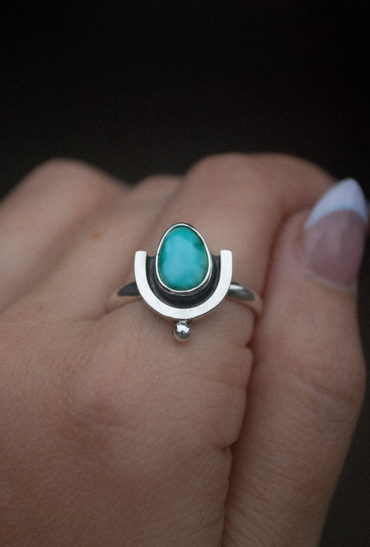Deco Ring - Emerald Valley Turquoise (Size 9.5)