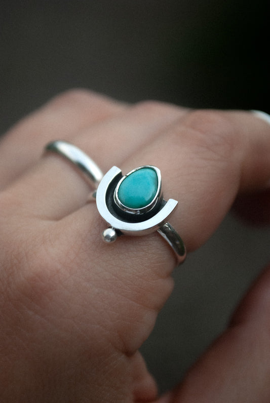 Deco Ring - Emerald Valley Turquoise (Size 7.5)