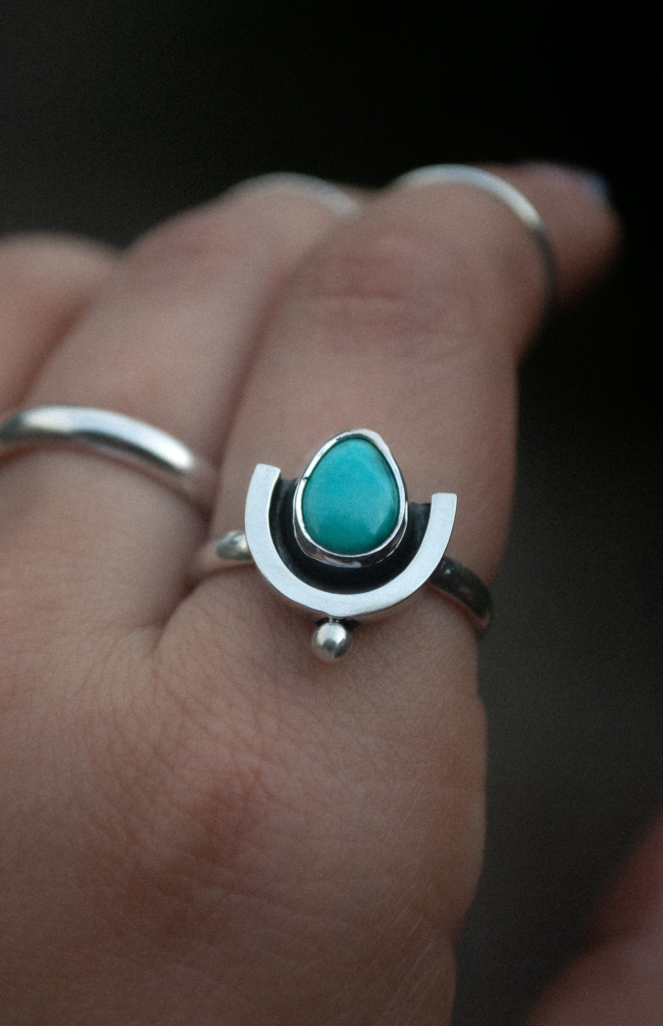 Deco Ring - Emerald Valley Turquoise (Size 7.5)