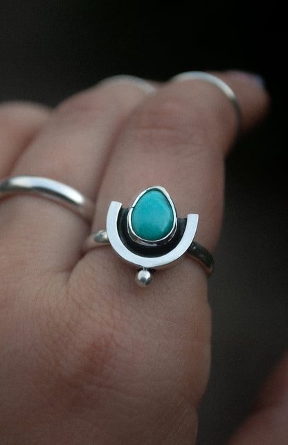 Deco Ring - Emerald Valley Turquoise (Size 7.5)