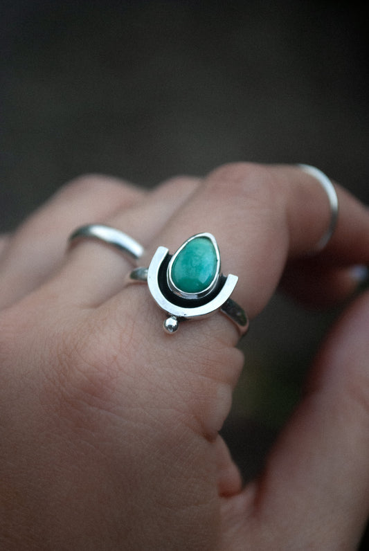 Deco Ring - Emerald Valley Turquoise (Size 8)