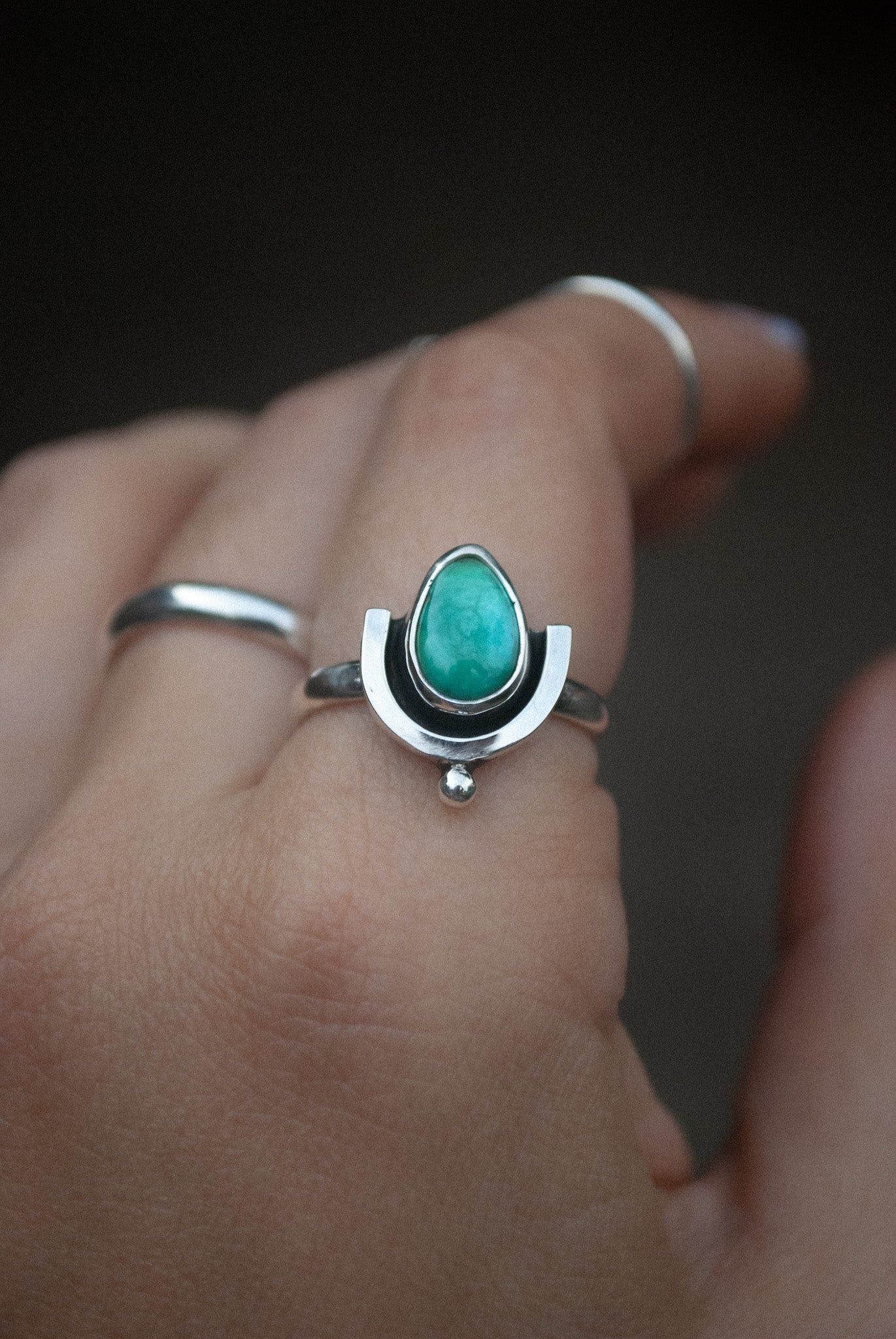 Deco Ring - Emerald Valley Turquoise (Size 8)