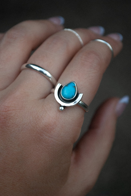 Deco Ring - Blue Ridge Turquoise (Size 8.5)