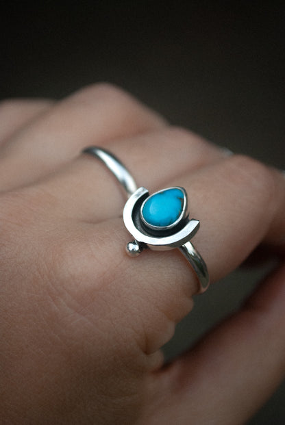 Deco Ring - Blue Ridge Turquoise (Size 8.5)