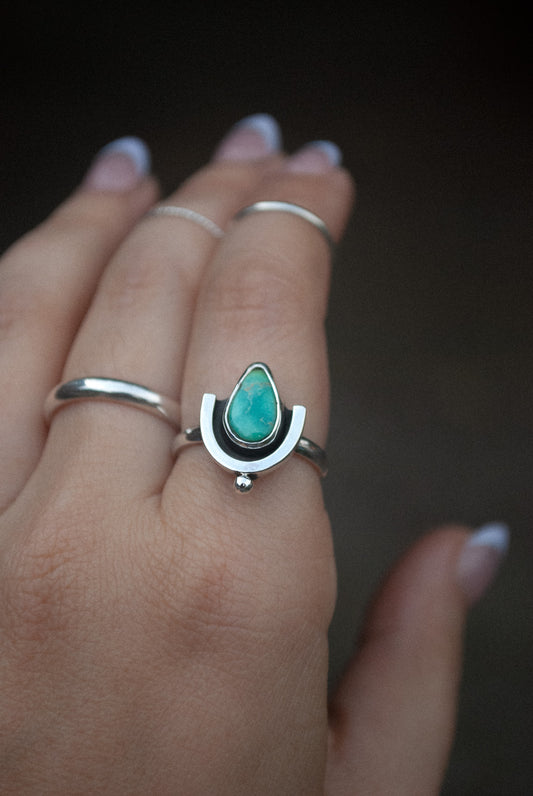 Deco Ring - Emerald Valley Turquoise (Size 7.5)