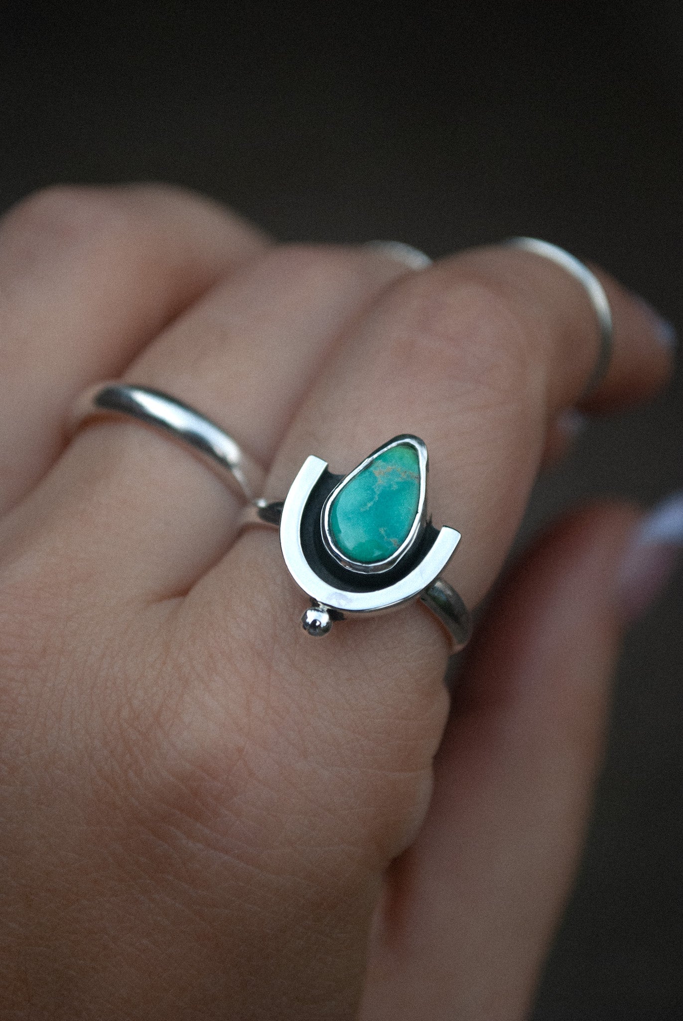 Deco Ring - Emerald Valley Turquoise (Size 7.5)