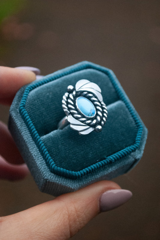 Leaf & Plume Ring - Size 8