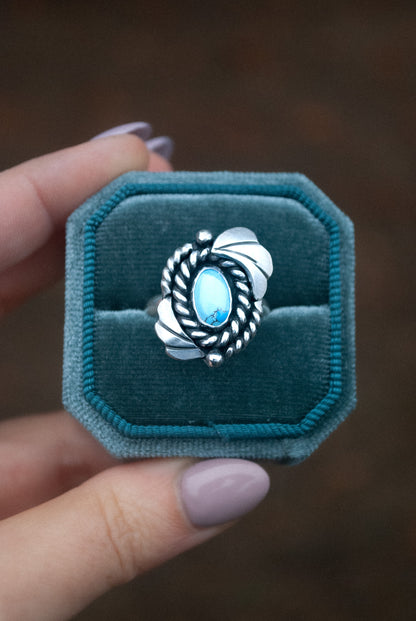 Leaf & Plume Ring - Size 8