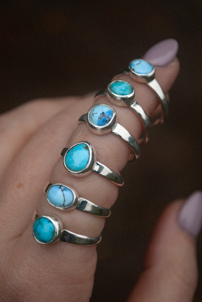 Classic Turquoise Ring - Size 7-7.5