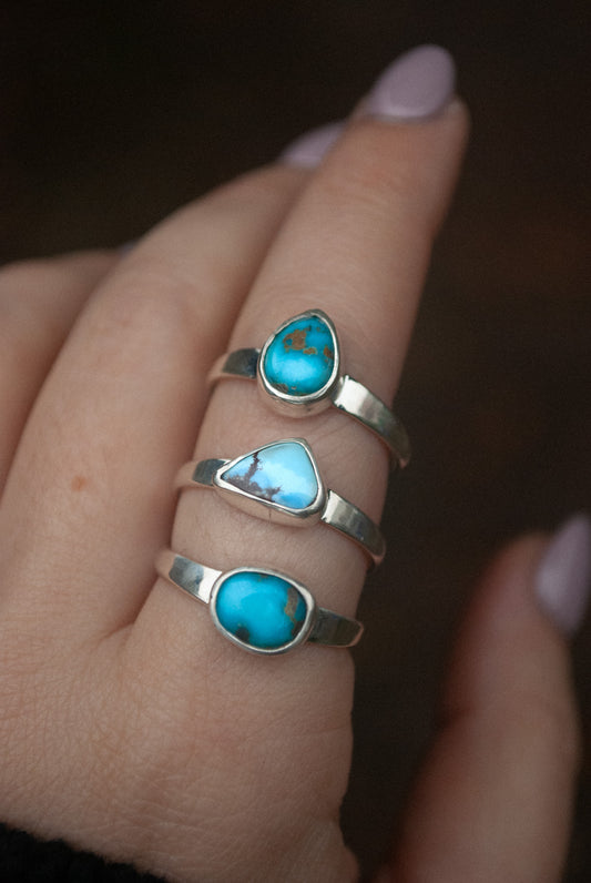 Classic Turquoise Ring - Size 9-9.75
