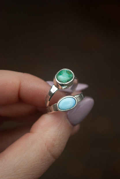 Classic Turquoise Ring - Size 6-6.5