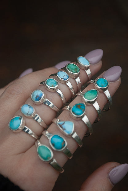 Classic Turquoise Ring - Size 8